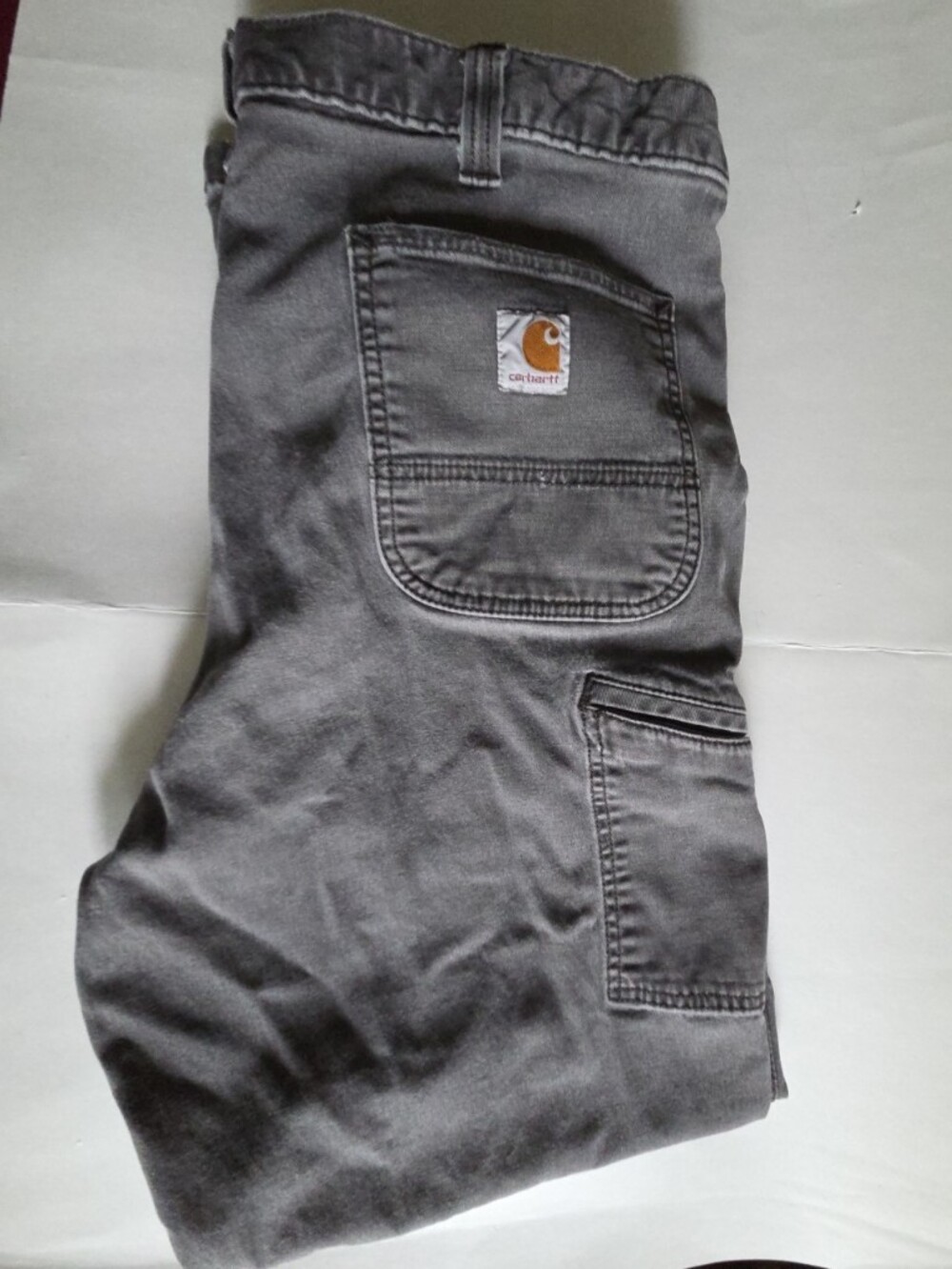 Carhartt Pants Mens 40X32 Relaxed Fit Gray Denim Jeans Work Pants